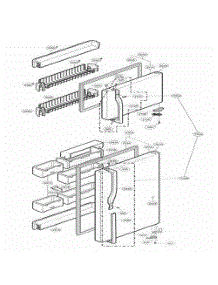 Door Parts parts for Lg Refrigerator 75952 from AppliancePartsPros.com