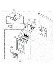 Dispenser Parts parts for Lg Refrigerator 77564 from AppliancePartsPros.com