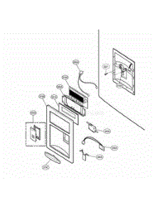 Dispenser Parts parts for Lg Refrigerator 77712 from AppliancePartsPros.com