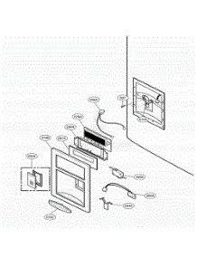 Dispenser Parts parts for Lg Refrigerator 78552 from AppliancePartsPros.com