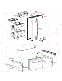 Door Parts parts for Lg Refrigerator 79029 from AppliancePartsPros.com