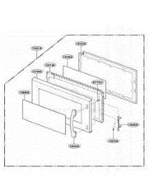 Door Parts parts for Lg Range 79602 from AppliancePartsPros.com