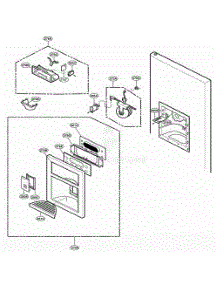Dispenser Parts parts for Lg Refrigerator 79742 from AppliancePartsPros.com