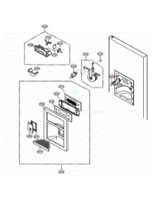 Dispenser Parts parts for Lg Refrigerator 79757 from AppliancePartsPros.com