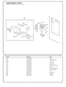 Section 6 parts for Lg Refrigerator 79983 from AppliancePartsPros.com