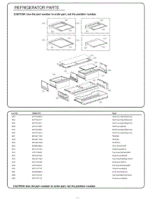 Refrigerator Parts parts for Lg Refrigerator 79993 from AppliancePartsPros.com