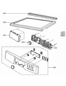 Control Panel And Plate Assembly parts for Lg Dryer 80311 from AppliancePartsPros.com