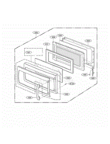 Door Parts parts for Lg Range 80609 from AppliancePartsPros.com