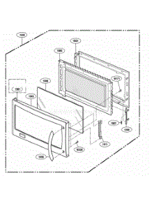 Door Parts parts for Lg Range 80823 from AppliancePartsPros.com