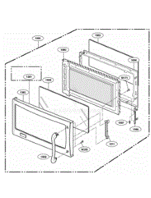 Door Parts parts for Lg Range 80832 from AppliancePartsPros.com