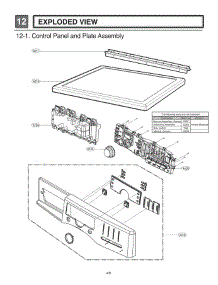 Control Panel And Plate parts for Lg Dryer 81382 from AppliancePartsPros.com