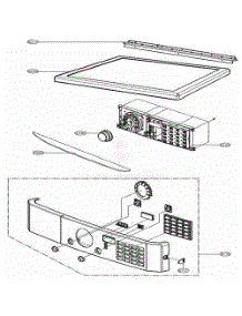 Control Panel And Plate Assembly parts for Lg Dryer 81392 from AppliancePartsPros.com