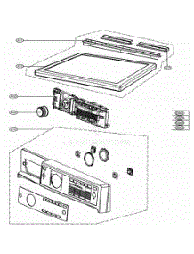 Control Panel And Plate Assembly parts for Lg Dryer 81572 from AppliancePartsPros.com