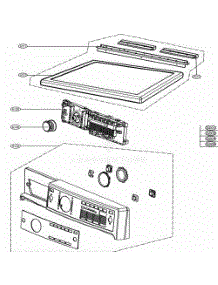 Control Panel And Plate Assembly parts for Lg Dryer 82192 from AppliancePartsPros.com