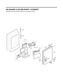 Ice Maker & Ice Bin Parts parts for Lg Refrigerator 84275789 from AppliancePartsPros.com