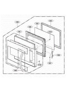 Door Parts parts for Lg Range 85033 from AppliancePartsPros.com
