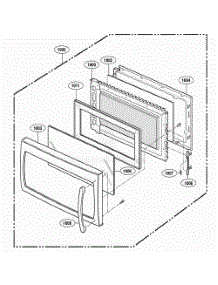 Door Parts parts for Lg Microwave 85130 from AppliancePartsPros.com