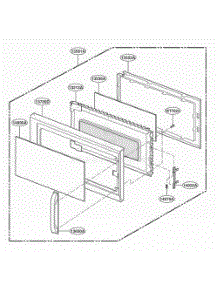 Door Parts parts for Lg Range 85770 from AppliancePartsPros.com