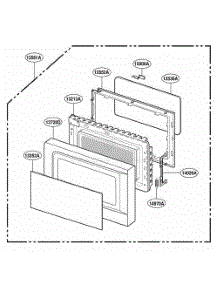 Door Parts parts for Lg Range 87100 from AppliancePartsPros.com