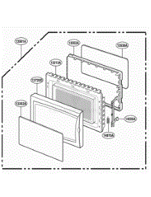 Door Parts parts for Lg Range 87138 from AppliancePartsPros.com