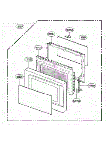 Door Parts parts for Lg Range 88910 from AppliancePartsPros.com