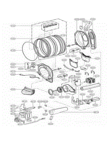 Drum And Motor Assembly: Gas Type parts for Lg Dryer 91028 from AppliancePartsPros.com
