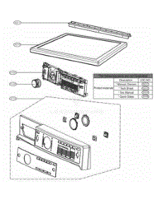 Control Panel And Plate Assembly parts for Lg Dryer 91379 from AppliancePartsPros.com