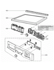 Control Panel And Plate Assembly parts for Lg Dryer 91382 from AppliancePartsPros.com