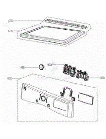 Control Panel And Plate Assembly parts for Lg Washer Dryer Combo 91462 from AppliancePartsPros.com