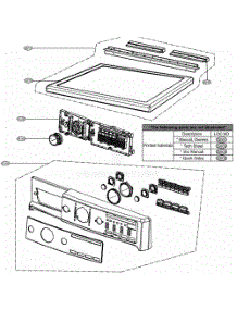 Control Panel And Plate Assembly parts for Lg Dryer 91582 from AppliancePartsPros.com