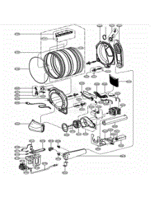 Drum And Motor Assembly: Gas Type parts for Lg Dryer 91582 from AppliancePartsPros.com