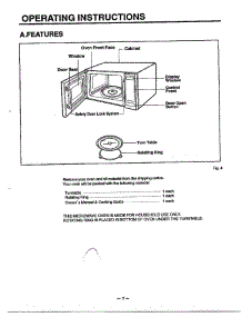 Operating Instructions parts for Lg Microwave 9247 from AppliancePartsPros.com