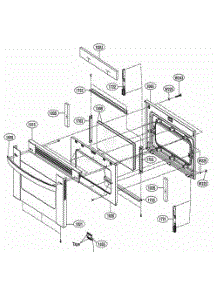 Upper Door Parts parts for Lg Range 96047 from AppliancePartsPros.com