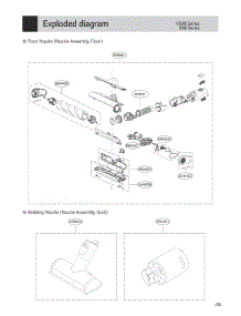 Floor Nozzle (Nozzle Assembly, Floor) parts for Lg Vacuum A925KSM from AppliancePartsPros.com