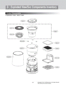 Section 2 parts for Lg Air Conditioner AM501YWM1 from AppliancePartsPros.com