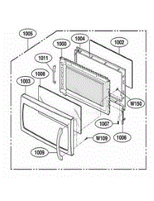 Door Parts parts for Lg Range AMV5206AAW from AppliancePartsPros.com