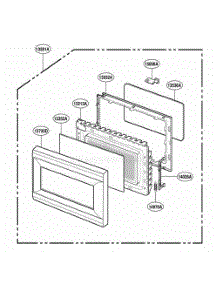 Door parts for Lg Range CDMW14W from AppliancePartsPros.com