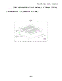 Cutlery Rack Assembly parts for Lg Dishwasher D1438DB from AppliancePartsPros.com
