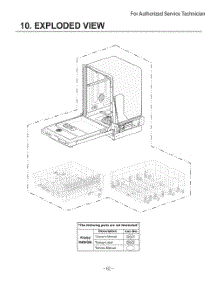 Diagram 1 parts for Lg Dishwasher D1438DB from AppliancePartsPros.com