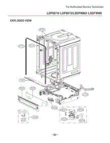 Diagram 2 parts for Lg Dishwasher D1438DB from AppliancePartsPros.com