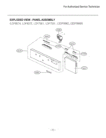 Panel Assembly parts for Lg Dishwasher D1438DB from AppliancePartsPros.com