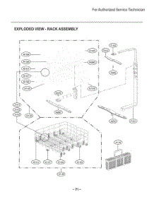 Rack Assembly parts for Lg Dishwasher D1438DB from AppliancePartsPros.com
