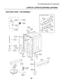 Tub Assembly Cutlery Rack Rail parts for Lg Dishwasher D1438DB from AppliancePartsPros.com