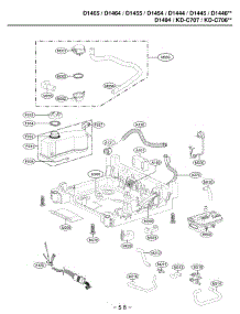 Section 4 parts for Lg Dishwasher D1454CFN from AppliancePartsPros.com