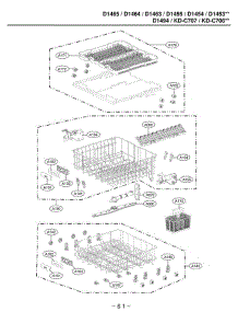 Section 6 parts for Lg Dishwasher D1454CFN from AppliancePartsPros.com
