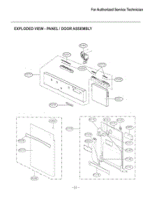 Door Assembly parts for Lg Dishwasher D1471DBK from AppliancePartsPros.com