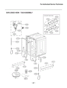 Tub Assembly Cutlery Rack Rail parts for Lg Dishwasher D1471DBK from AppliancePartsPros.com