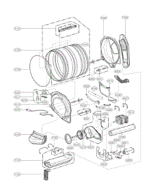 Drum And Motor Assembly parts for Lg Dryer DLE3180W from AppliancePartsPros.com