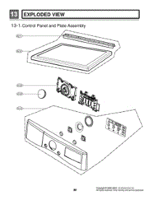 Control Panel And Plate Assembly parts for Lg Dryer DLE3400WA from AppliancePartsPros.com