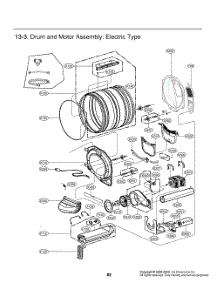Drum And Motor Assembly parts for Lg Dryer DLE3400WA from AppliancePartsPros.com